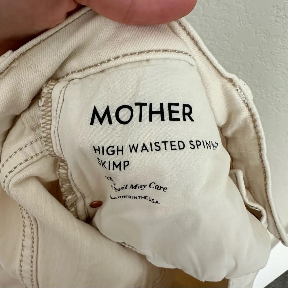 Mother Womens High Waisted Wide Leg Eggnog Spinner Skimp The Devil May Care 31 - Picture 9 of 11